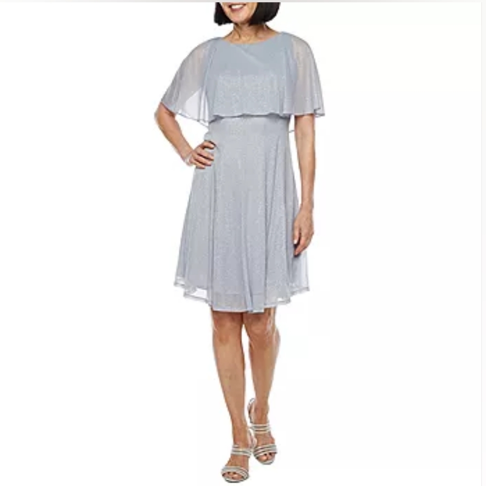 Gabby Skye Silver Dress